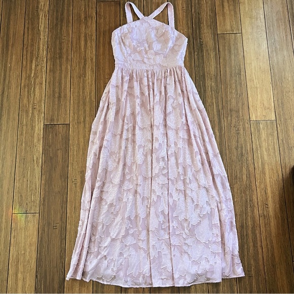 Lulu's Love and Beyond Mauve Pink Burnout Floral Maxi Dress XL Wedding Guest - Picture 6 of 14